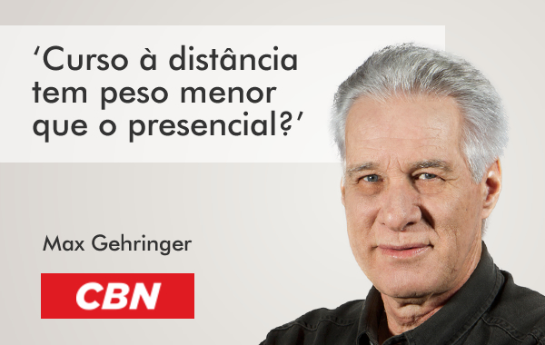 'Curso à distância tem peso menor que o presencial?'